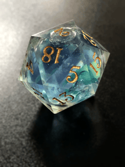 Always Odd Dice - Oversized D20 - Liquid Core - Blue Lagoon